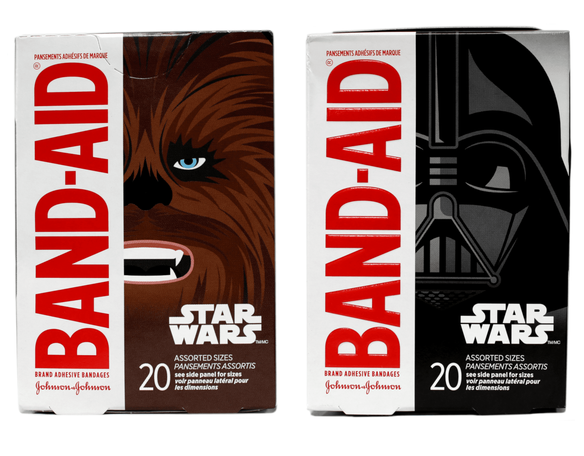 Band-Aid Adhesive Bandages, Star Wars Characters, Assorted Sizes 20 ct (Pack of 2)