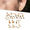 thumbnail image 3 of 17x Pendientes de oreja de material acero inoxidable Conjunto de joyas de para hombres Mujeres Pendientes Aros Barbell Stud Pendientes Hoop Stud Coraz Salvador Joyas perforantes, 3 of 8