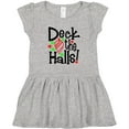 thumbnail image 3 of Inktastic Deck the Halls Christmas Ornament Girls Toddler Dress, 3 of 5