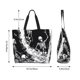 thumbnail image 5 of Fotbe Skeleton Wave Artwork Bolsa Tote Estética de Lona con Estampado para Mujer - Bolsa Reutilizable de Hombro Casual para Vacaciones, Compras, Trabajo y Gimnasio, 5 of 8