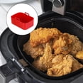 thumbnail image 4 of Bearachild Freidora de aire, placa para hornear, forro antiadherente de alta temperatura que no se decolora, cesta de silicona, restaurante, Cocina y Comedor Rojo 1 PC, 4 of 6