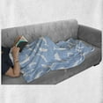 thumbnail image 5 of Sea Animals Soft Flannel Fleece Throw Blanket, Pattern with Dolphins Silhouettes Simple Fun Art Blue White Ocean Fauna, Cozy Plush for Indoor and Outdoor Use, 70" x 90", Baby Blue White, by Ambesonne, 5 of 5