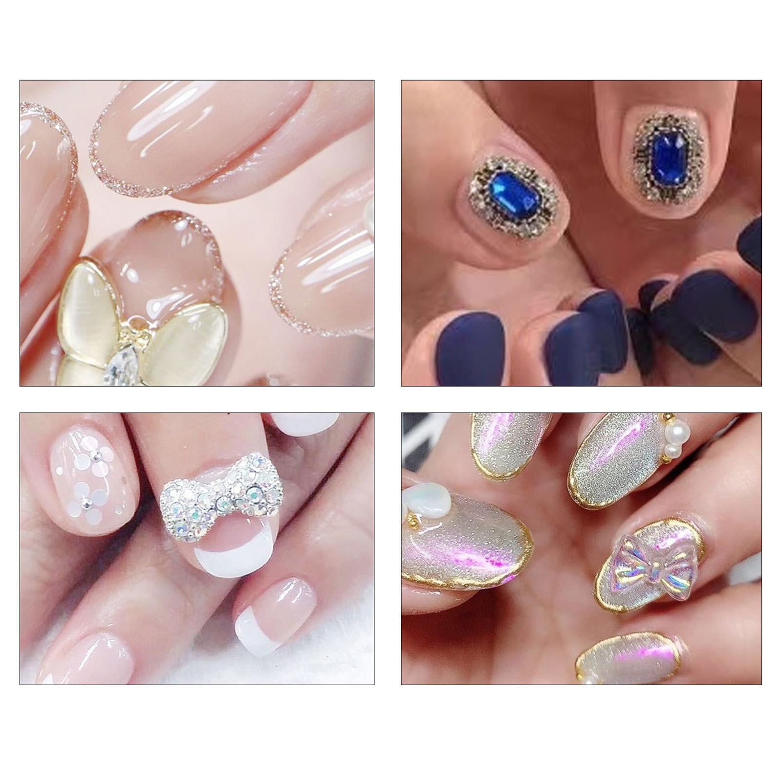 EHJRE Professional Nail Rhinestones Bulk Kit for Manicure Decoration, Nail Gems Nails Ornaments Stones Nail Crystals Supplies Accessories - SP03, 8.3x5.9x0.6inch Box