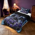 thumbnail image 2 of Manfei Vintage Dragon Animals Twin Comforter Sets,Retro Starry Sky Bedding Set,Blue Black,Black Reversible,2-Piece,1 Comforter and 1 Pillowcase, 2 of 7