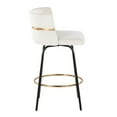thumbnail image 2 of LumiSource Beige Cinch Claire 26" Fixed-Height Counter Stool - Set of 2, 2 of 4