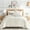 Cream, variant on Levtex Home - Reede Muslin Cream Duvet Cover Set - Full/Queen Duvet Cover + Two Standard Pillow Cases - Muslin - Cream - Duvet Cover (90 x 94in.) and Pillow Case (26 x 20in.) - Cotton