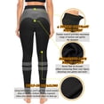thumbnail image 3 of DODOING Contrast High Waist Leggings for Women, Butt Lifting Tummy Control Compression Workout Sports Yoga Pants, Black/ Rose/ Teal/ Navy, 3 of 7
