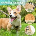 thumbnail image 4 of Puppy Harness and Leash Set - Plaid Cute Adjustable Small Dog Fulll Body Vest Escape Proof Safety, 4 of 7