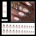 thumbnail image 2 of Fofosbeauty 24pcs Press on False Nails Tips, Stiletto Fake Acrylic Nails, Black Leopard Print, 2 of 9