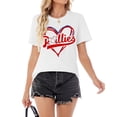 thumbnail image 4 of Camiseta Talovee Baseball Mom para mujer, cuello redondo, color blanco, talla XXL, 4 of 6