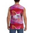 thumbnail image 4 of Goofa Pink Pig Printed Men's Sleeveless T-Shirt - Athletic Gym Workout Tank Top for Men - Moisture-Wicking, UPF 30+ Quick-Dry Muscle Tee-Small, 4 of 8