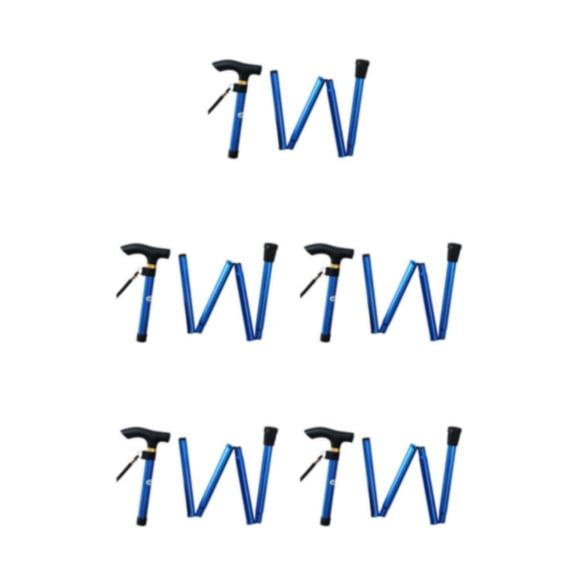Soidarity Muletas Senderismo Bastones plegables ajustables Accesorios de senderismo a prueba de golpes Stick Running Trail Canes Blue Type2 NO2