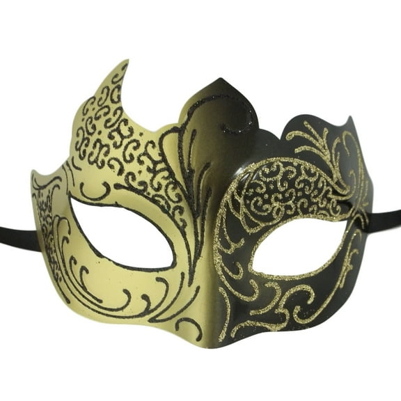 Black Gold Venetian Mask Masquerade Mardi Gras