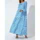 thumbnail image 2 of SAYOO Vestido Largo con Estampado Geométrico para Mujer, Vestido Suelto de Manga Larga con Escote en V para Primavera, Verano SAYOO Moda, 2 of 9