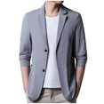 thumbnail image 2 of 2025 The Outerwear,Clothing 2025 Men's Blazers & Suit Jackets Men'S Fashion Spring And Summer Casual Short Sleeved Lapel Thin Suit Tops Ultra Thin Breathable Jacket, 2 of 5