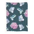 thumbnail image 1 of Butterfly Flower Pattern Pattern Throw Blanket, Super Soft Anti-Pilling Flannel Bed Blankets, 40"x30", 1 of 8