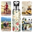 thumbnail image 7 of Yayeee 20oz Insulated Water Bottle Double Wall Stainless Steel with Flip Straw Lid, Small Strawberry Pattern, 7 of 7