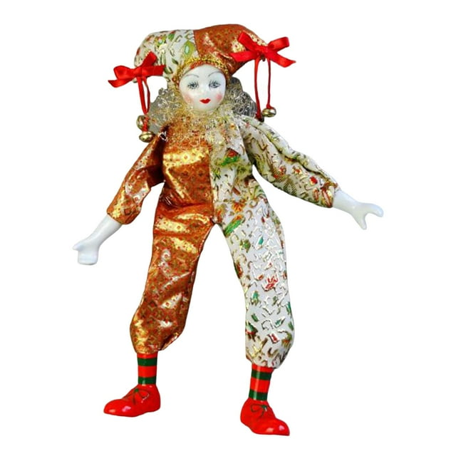 Hugo Figura de Muñeca de Pintada a Mano con Ropa Decorativa Figura de Regalo de San Valentín Muñeco Payaso