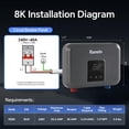 thumbnail image 4 of Calentador de agua Ranein, eléctrico sin tanque, pantalla LED de 240 V, 8 kW, 4 of 8