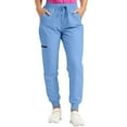 thumbnail image 2 of YDFCWXW Womens Scrub Pants - Soft Stretch Yoga Style with Pockets, Slim Drawstring Jogger Scrubs Sky Blue, XXL, 2 of 8