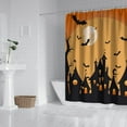 thumbnail image 5 of Shower Curtain for Bathroom Scary Night Full Moon Gothic Haunted House Castle Bathroom Curtain Waterproof Vintage Shower Curtain Hooks Included,72x72Inch, 5 of 5