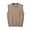 Camel, variant on jinghuiyue Womens Sleeveless Sweater Vest Crew Neck Pullover Vests Business Office Ribbed Knitwear Uniform Tops L