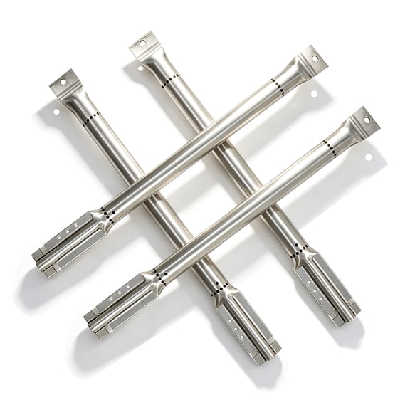 15.88 inch Stainless Steel Replacement Straight Pipe Burner Tubes 4‑Pack for Select Char‑Broil, Aussie, Centro, Thermos Gas Grill Models