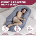thumbnail image 6 of PILLANI Pregnancy Pillows for Sleeping - V C U Shaped 57inch Full Body Pillow with Removable Washable Cover, Cooling Maternity Pillow for Pregnant Women, Support for Back Belly Legs Hip, 6 of 10