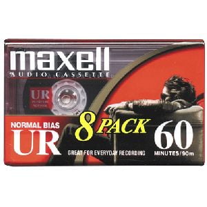 Broadcast Quality 60 Minute Video - Maxell Normal Bias Audiocassette Multi Pack - 8 Pack - 60 Minutes