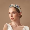 thumbnail image 2 of 1 Pc Diadema Clásica de Bordado Bohemio para Mujeres y Niñas de 1.97" de Ancho Beige, 2 of 6