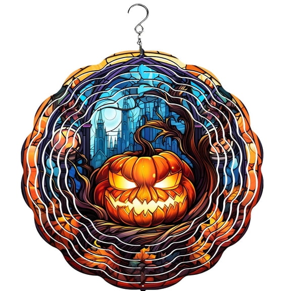 Halloween Pumpkin Wind Spinner, Garden Décor, Yard Décor, Porch Decor