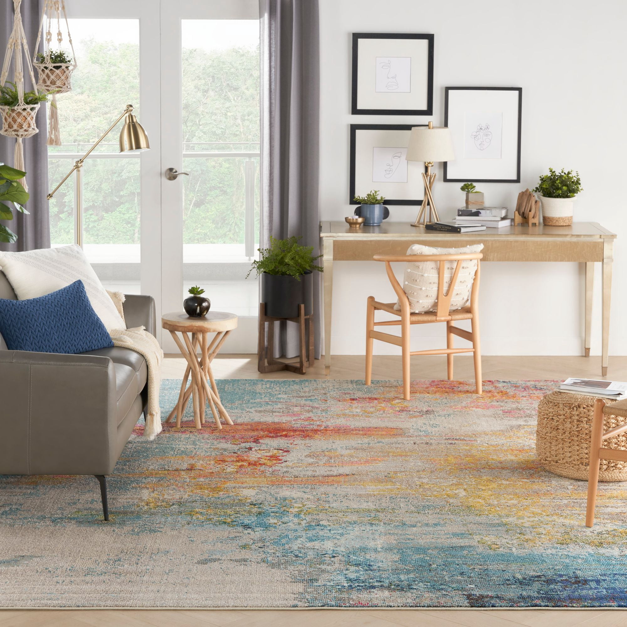 Nourison Celestial CES02 Indoor only Area Rug - Sealife 10' x 14'