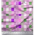 thumbnail image 1 of Soimoi Rayon Fabric Geometric Check Decor Fabric Printed Yard 42 Inch Wide, 1 of 3