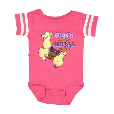 

Inktastic Gigi s You Say ALPACA my Bags with Cute Jumping Alpaca Gift Baby Boy or Baby Girl Bodysuit