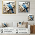 thumbnail image 4 of Designart "Minimalist Blue Bird With White Blossoms II" Birds Of Paradise Wall Decor, 4 of 7