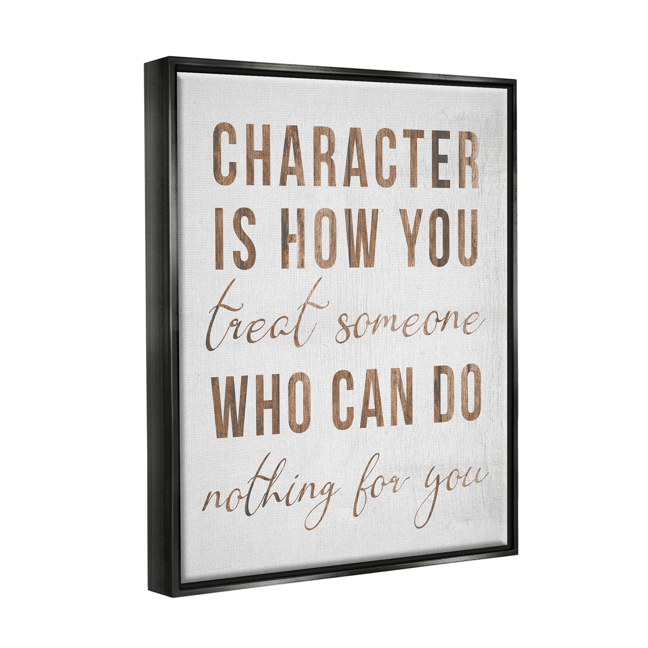 How You Treat Someone Inspirational Inspirational Graphic Art Jet Black Framed Art Print Wall Art