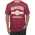 thumbnail image 1 of Wild Bobby City of Milwaukee Basketball Fantasy Fan Sports Men's T-Shirt, Vintage Heather Red, XX-Large, 1 of 5