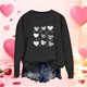 thumbnail image 1 of TaTaai Lover's Day Floral Print Round Neck Sweatshirt, Women's Festive Winter Top, Valentine Christmas Gift, Cozy Blouse for Holiday Party Gift, 1 of 4