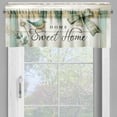 thumbnail image 6 of Ambesonne Cottagecore Valance & Curtain 3 Pcs Set, Home Lettering Floral, 55"x24", Mint Green Coconut Khaki, 6 of 7
