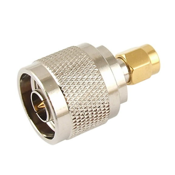 Unique Bargains SMA Male to N Type Male Plug Straight RF Coaxial Adapter Connector