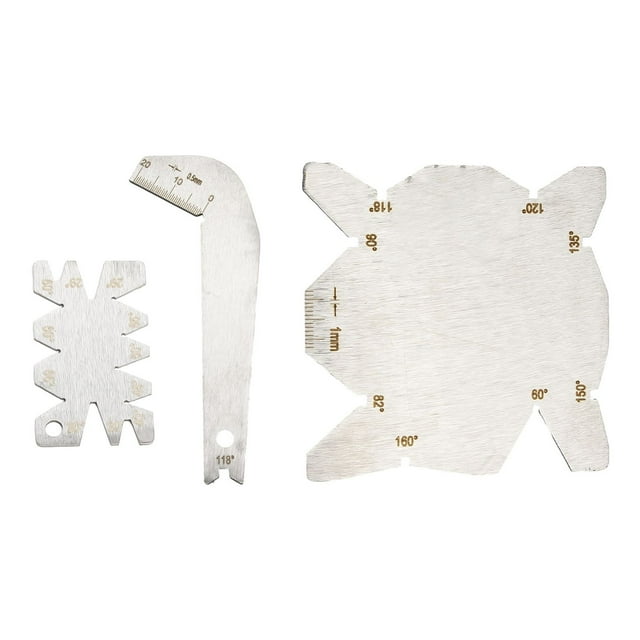 Bgsha 3Pcs Foret Jauge d'Angle Dirll Aiguiseur Outil S/S Inspection Mesure Jaugeage
