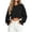 *Black, variant on ClodeEU Women's Crew Neck Long Sleeve Cropped Drop Shoulder Sweatshirt,Casual Loose Crop Pullover Top Black,Women's Plus L