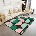 thumbnail image 2 of Voguly Pink Green 3x5 Area Rug, Mid Century Retro Boho, Vintage Geometric Abstract, Colorful Modern Art, Living Room Indoor Floor Mat Decor, 2 of 6