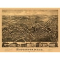 thumbnail image 2 of Bailey 32x25 White Modern Wood Framed Museum Art Print Titled - Hopkinton Massachusetts - Bailey 1880, 2 of 4