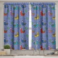 thumbnail image 2 of Ambesonne Llama Valance & Curtain, Cartoon Animal Triangles, 55"x36", Multicolor, 2 of 6