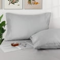 thumbnail image 4 of Lirex Cotton Pillowcases, Queen Size 20 x 30 Inches, Set of 2, Soft Breathable Pillow Case Covers, Light Gray, 4 of 7