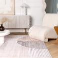 thumbnail image 3 of 7' X 10' Beige and Brown Abstract Distressed Area Rug, 3 of 9