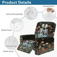 thumbnail image 5 of FUIALDOLG Skeleton Couple Floral Print Universal Fit Stretch Recliner Covers Couples Home Decor 4-Pcs Stay in Place Elastic Edges with Side Storage Pocket Machine Washable Sofa Protector, 5 of 7