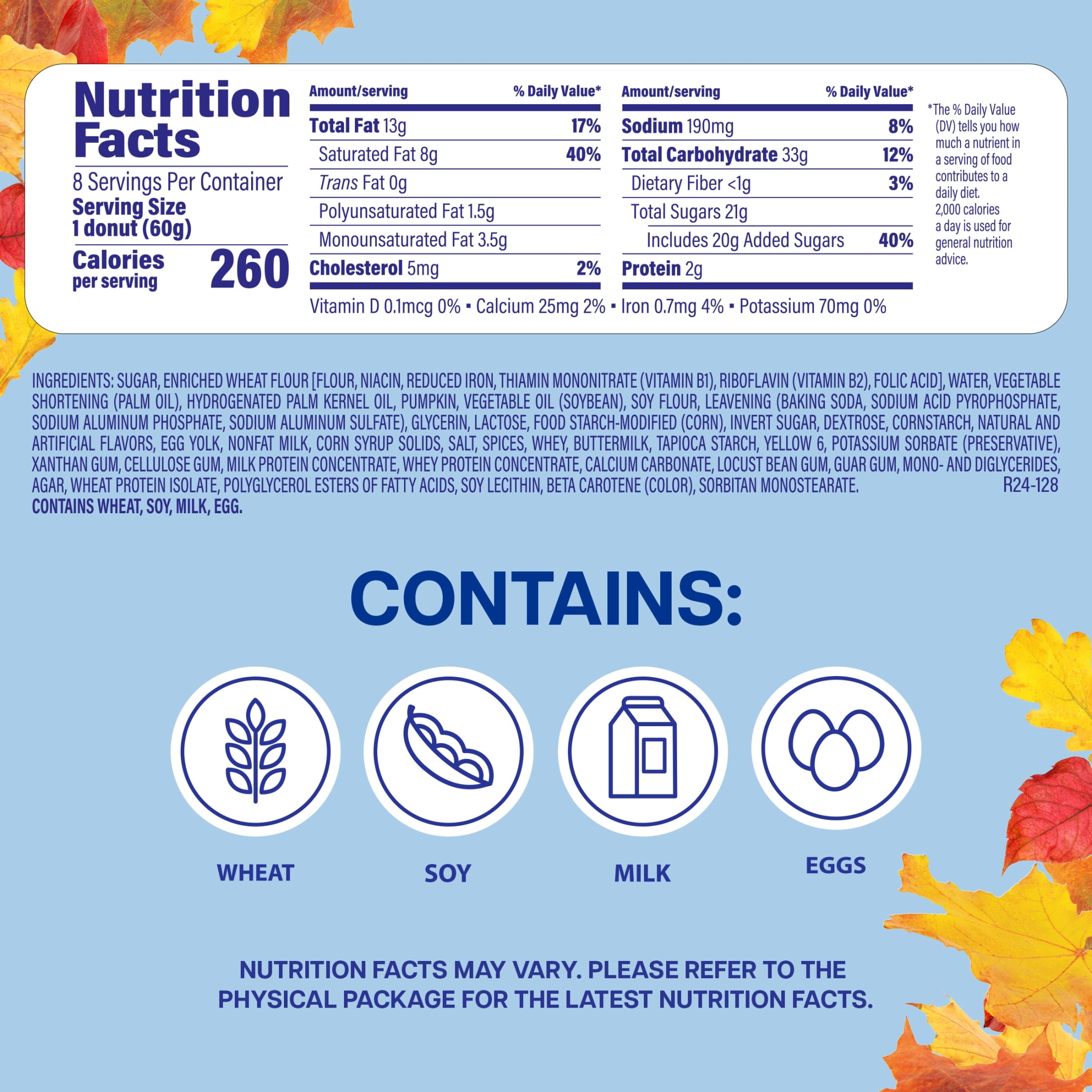 Entenmann's Classic Pumpkin Donuts, 8 count, Donuts, 16 oz Box