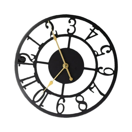 Precisions 12Inch Metal Wall Clock with Arabic Numerals for Home Office Decors